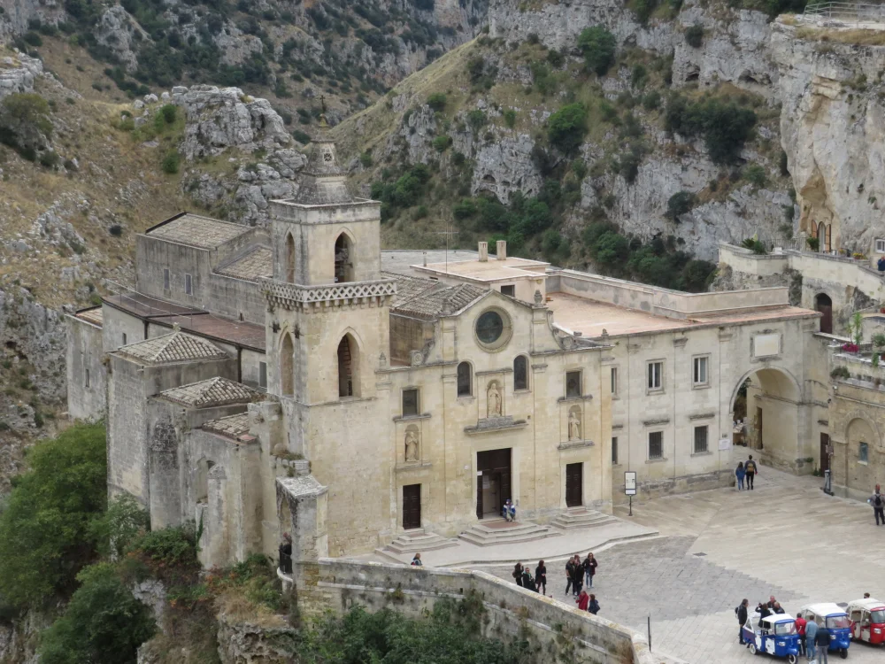 Église San Pietro Caveoso vue depuis Via Muro, Sasso Caveoso, Matera, Basilicate