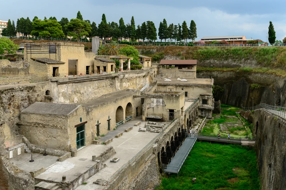 Ruines d'Herculanum, Ercolano, Campanie, Italie, site archéologique en octobre