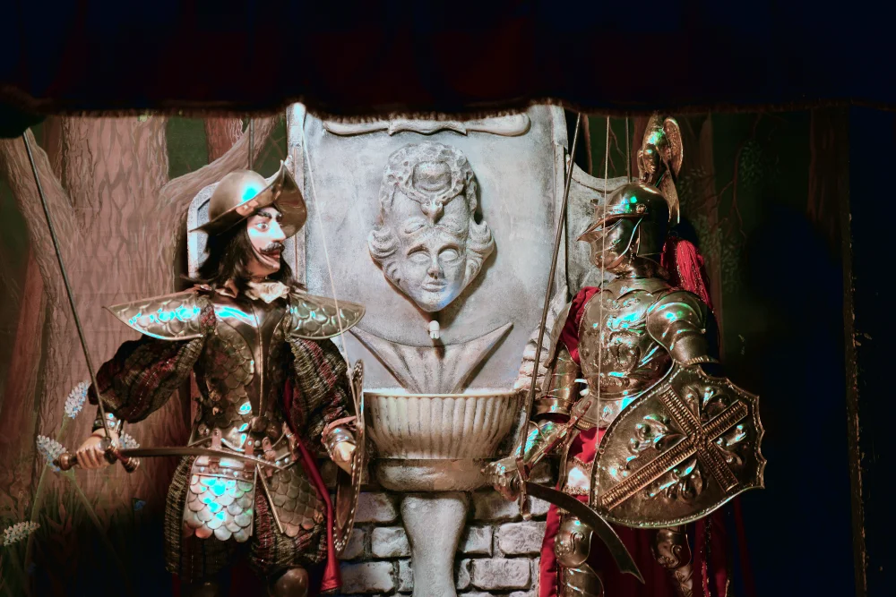 Pupi siciliani, marionnettes traditionnelles de l'Opera dei Pupi, Palerme, Sicile