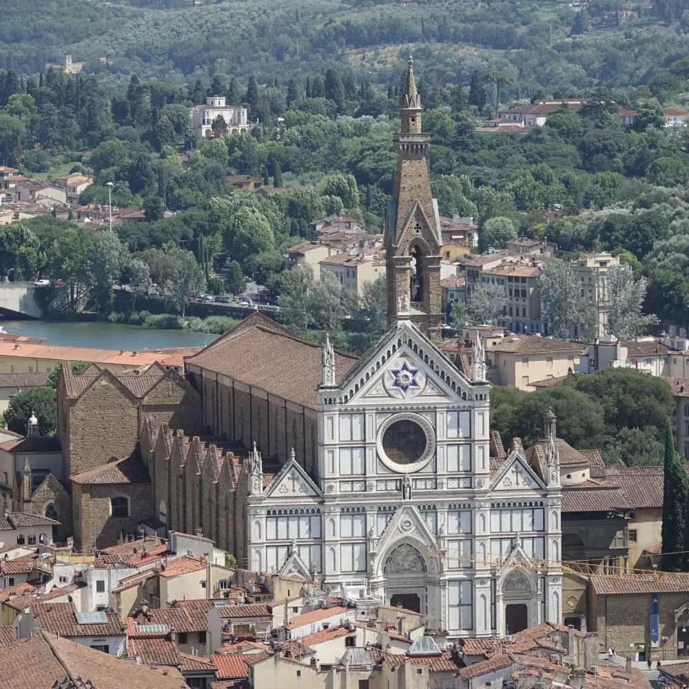 Façade de la basilique de Santa Croce à Florence