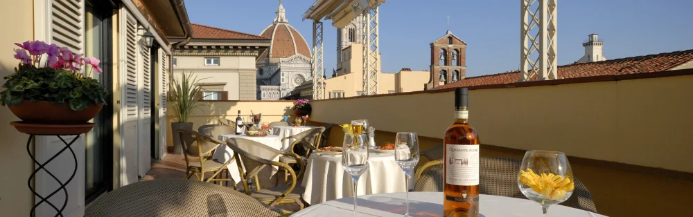 Chambre d'hôtel avec vue sur le Duomo, centre historique de Florence