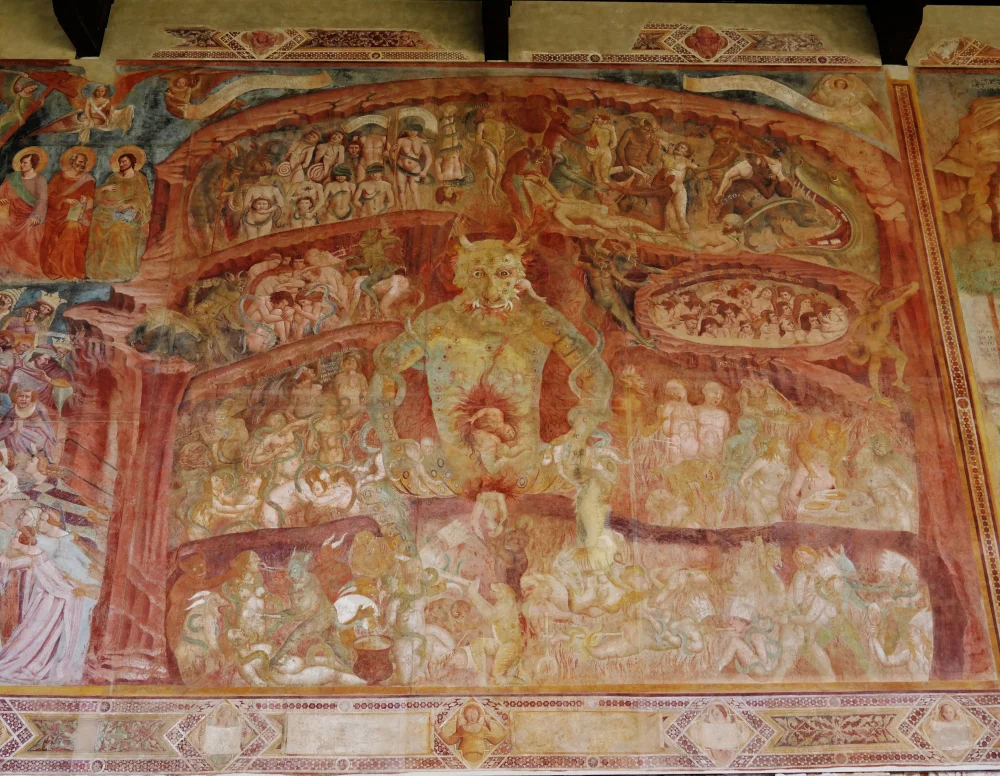 Fresques restaurées et arcades gothiques du Camposanto Monumentale de Pise