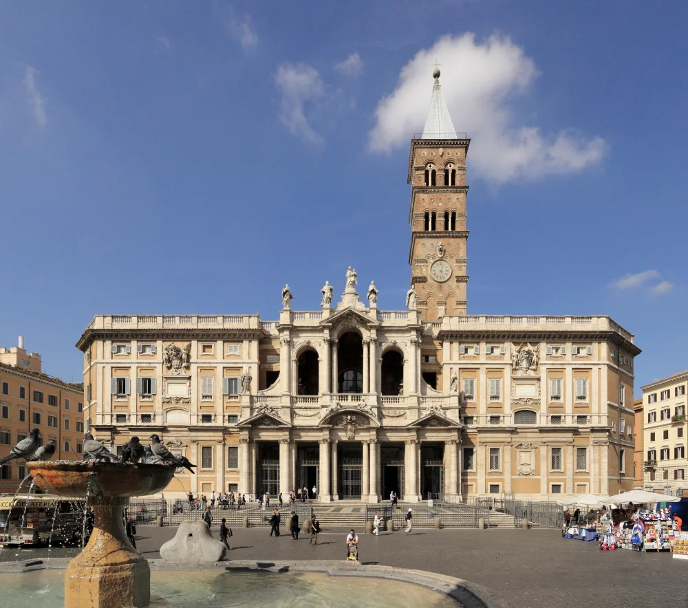 Façade de la basilique Santa Maria Maggiore à Rome