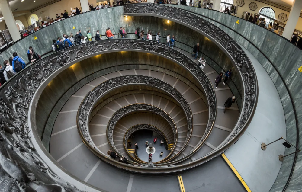 Escalier en spirale de Bramante dans les musées du Vatican, Rome