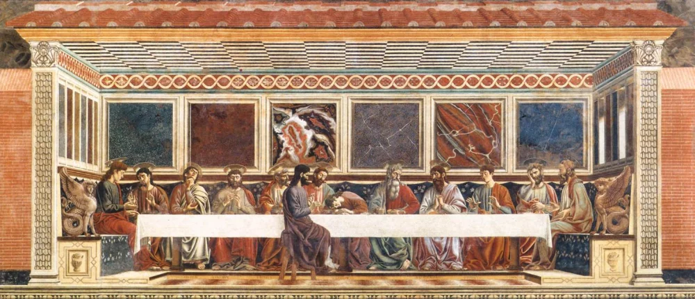 La Cène d'Andrea del Castagno au cénacle de Sant'Apollonia, Florence