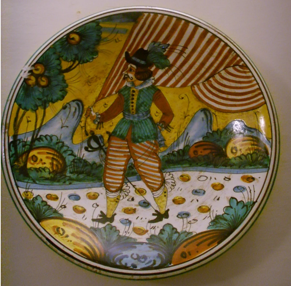 Reproduction d’une céramique de Montelupo à décor peint